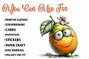 Watercolor Cute Summer Collection, an Illustration by CreationArt (Thumbnail 2 of 7)