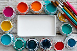 A vibrant assortment of watercolor, an Arts & Entertainment Photo by ZinetroN