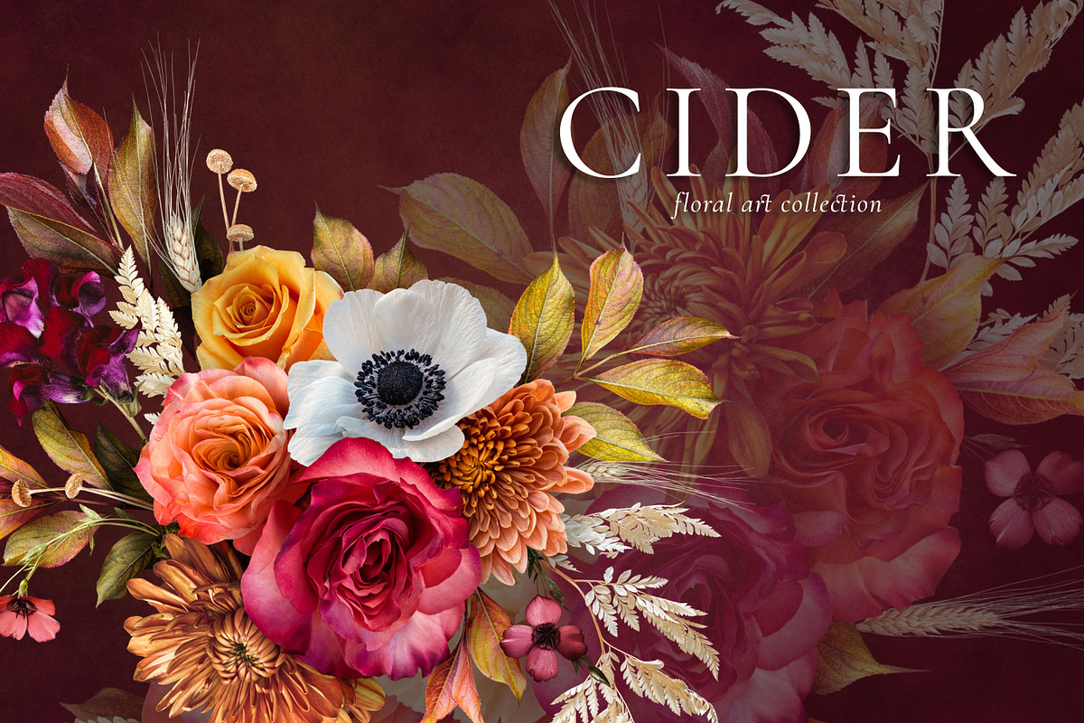 Autumn Cider Floral Clip Art, an Object Graphic by Eclectic Anthology (Photo 11 of 13)