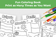 190 Flags Coloring Book for Kids PDF, an Education Illustration by Mohammad Sarfaraz (Thumbnail 7 of 13)
