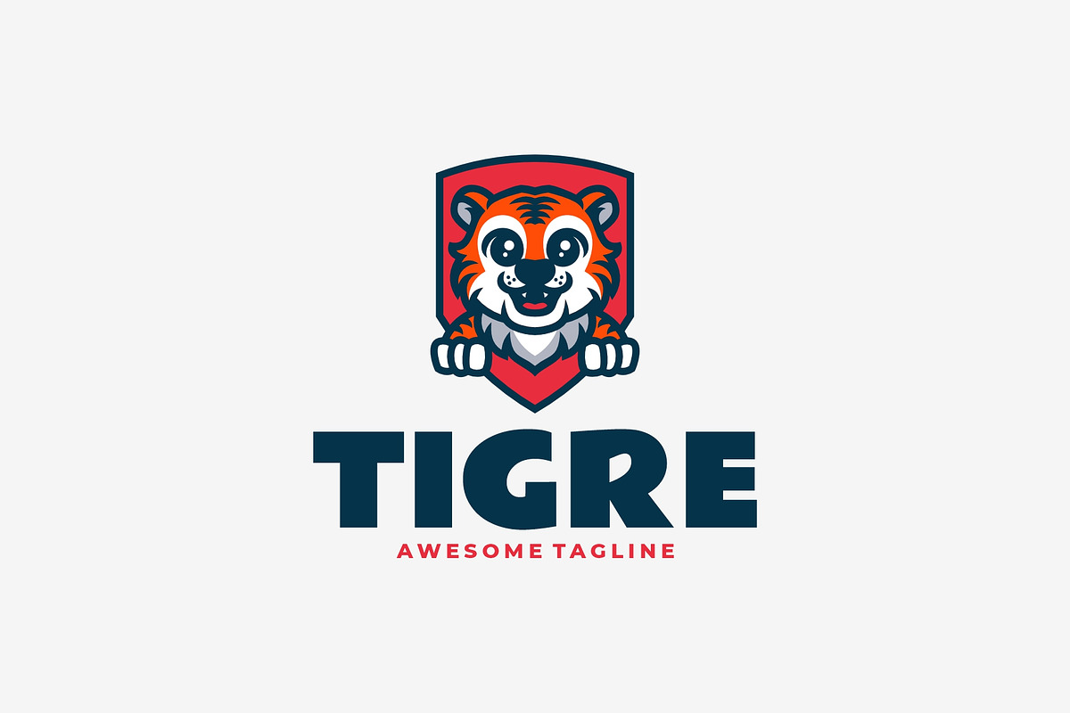 Tiger Mascot Cartoon Logo, a Branding & Logo Template by Artnivora.Std
