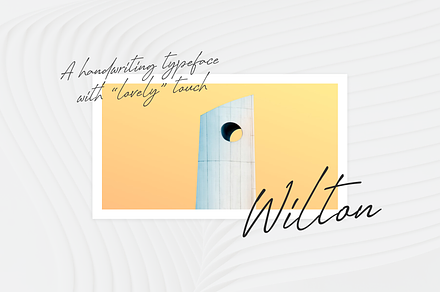 Wilton - Handwriting Font