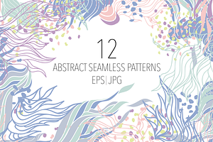 12 Abstract seamless patterns, a Pattern Graphic by DinaraChernaya