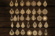 Elegant Earring SVG Laser Cut Bundle, an Object Graphic by DreamCafeArt (Thumbnail 2 of 4)