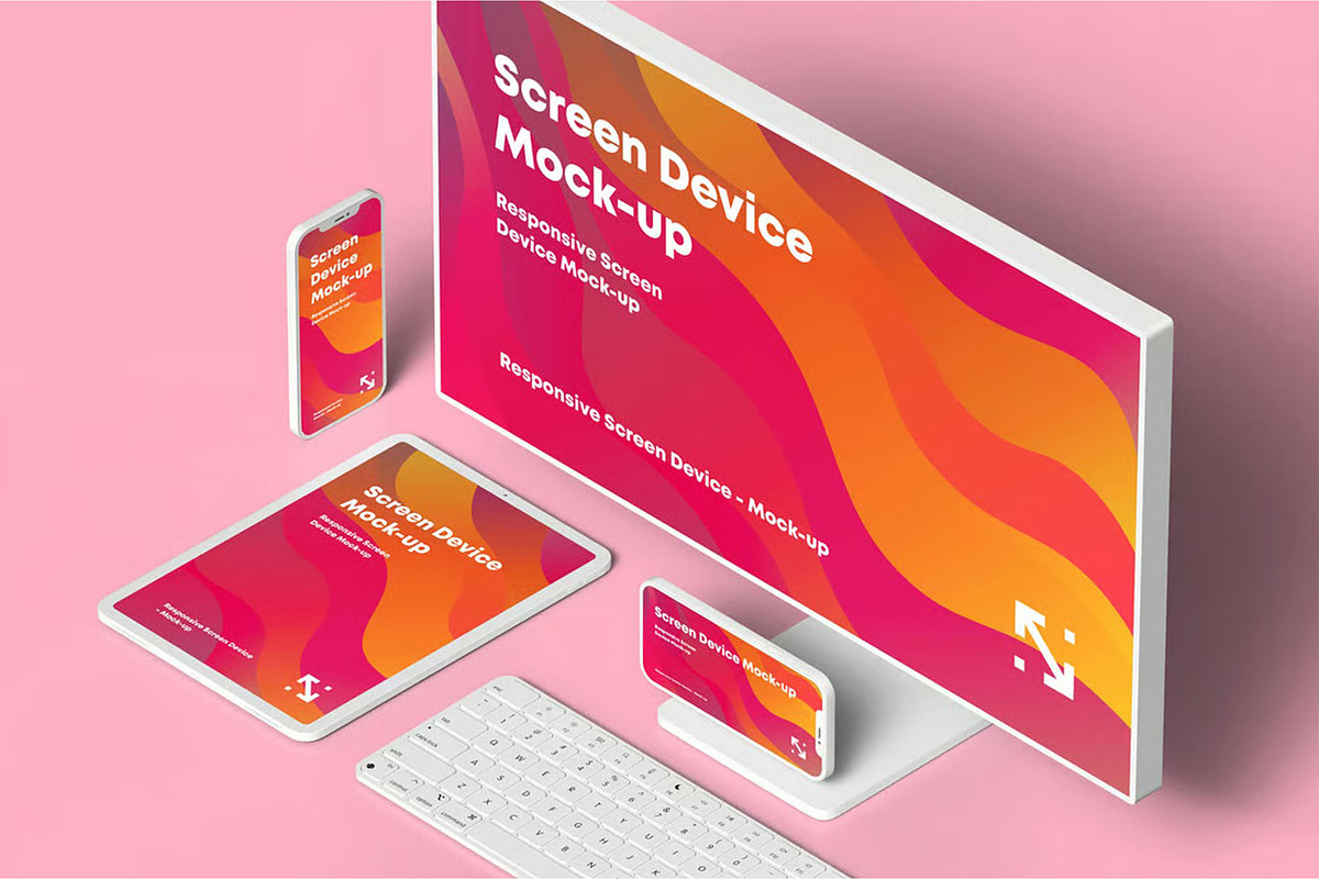 Responsive Clay Screen Device Mockup, a Device Mockup by zippypixelstudio (Photo 2 of 13)