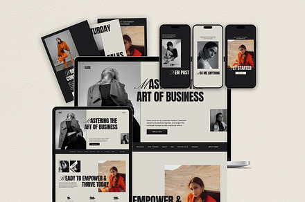 Elise | Showit and Canva Bundle, a Landing Page Template by Lavinia Visuals