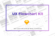 UX Flowchart Kit, an UI Kit Template by UX Design Mastery Shop (Thumbnail 1 of 6)