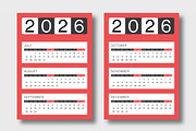 Modern 2026 Wall Calendar Design, a Print Template by MightyDesign (Thumbnail 3 of 6)