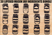 Layered Mason Jar Ingredients Bundle, an Illustration by yasushie (Thumbnail 1 of 31)