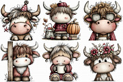 Quirky Highland Cow PNG, an Illustration by Libby Wishes (Thumbnail 2 of 8)