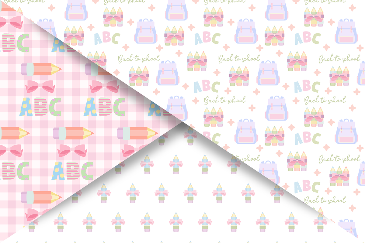 Back to School Pastel Patterns, a Pattern Graphic by Digitaliya (Photo 5 of 6)