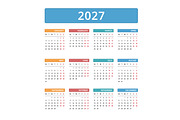 2027 Calendar, a Stationery Template by PixMarket (Thumbnail 2 of 3)