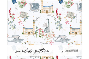 Dragon Castle Kingdom pattern