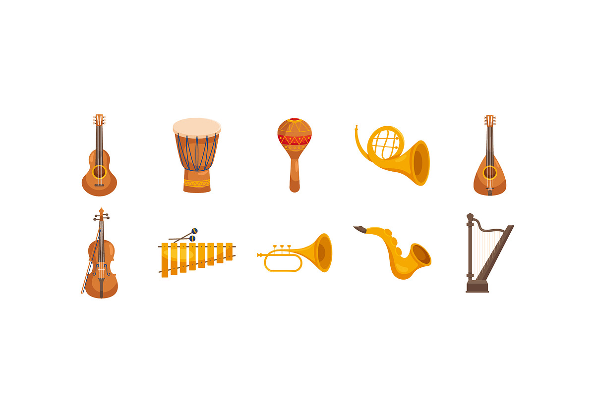 Musical Instruments Illustration Set
