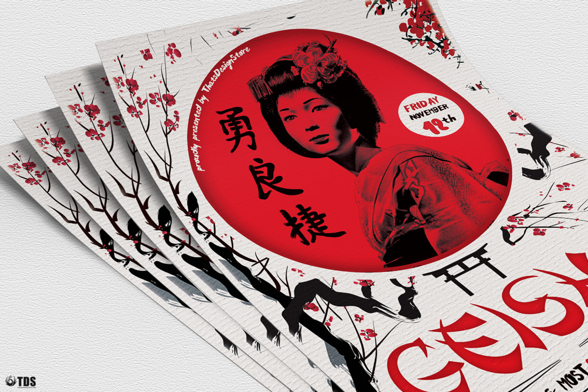 Geisha Night Flyer Template V4, a Flyer Template by ThatsDesignArt (Photo 5 of 7)
