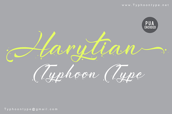 Harytian font preview 3