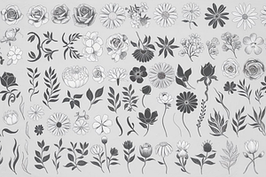 Floral Tattoo Pack - 150 Procreate