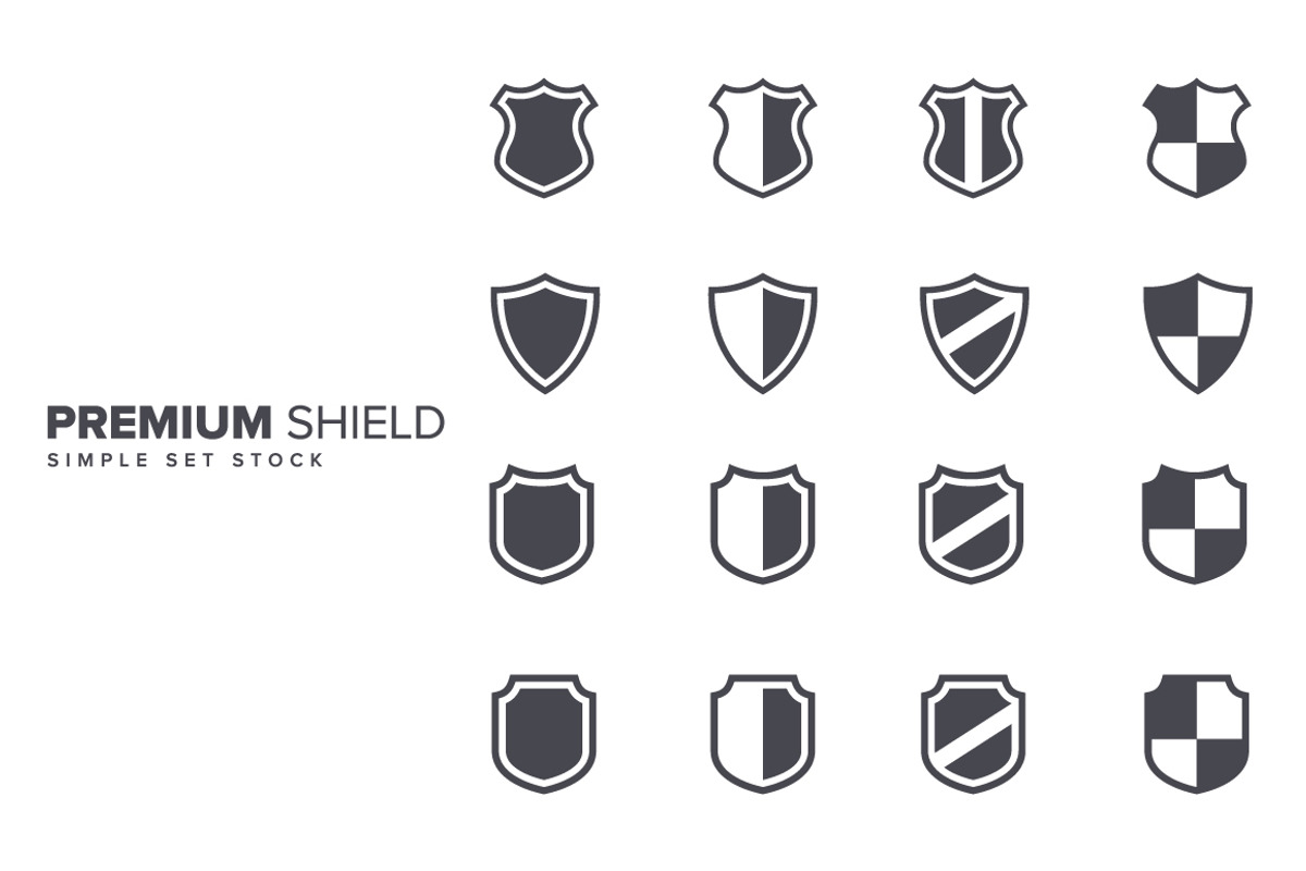 Premium Simple Shield Set, an Illustration by Toko Pak Sabar