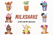 Tasty Milkshake Dessert Watercolor, a Food Illustration by New-School-Wave (Thumbnail 1 of 5)
