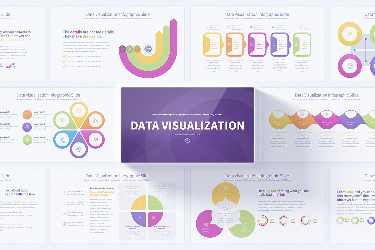 Data Visualization PowerPoint, a Presentation Template by Pulsecolor (Photo 1 of 37)