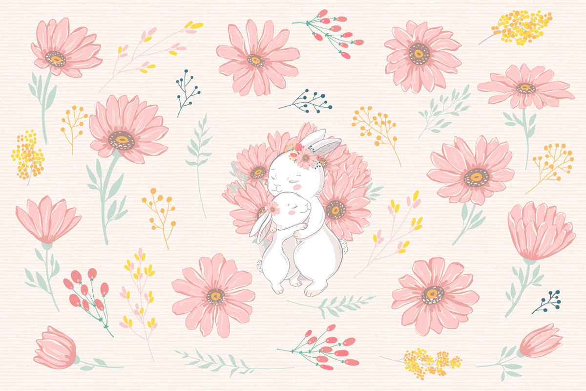 Mother and baby., an Animal Illustration by Luba Vega (Photo 4 of 11)