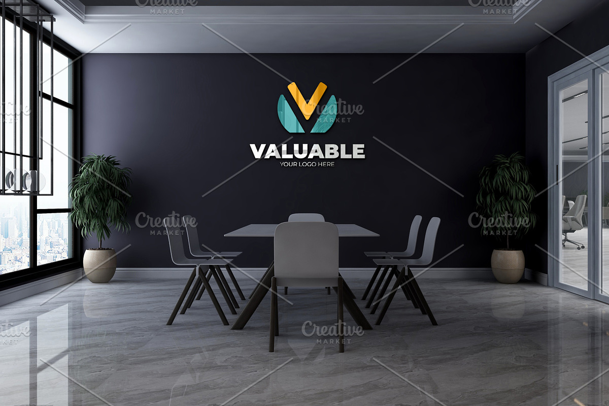 PSD Office Room Company Logo Mockup, a Product Mockup by Ayy (Photo 11 of 23)