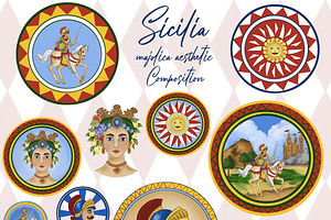 Sicilia. Majolica Aesthetic.