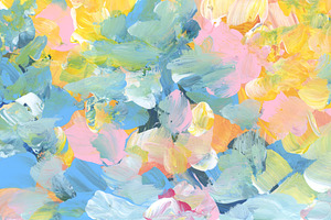 Art Oil and Acrylic smear blot