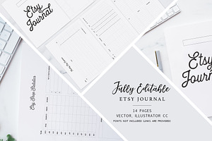 Fully Editable Etsy Journal