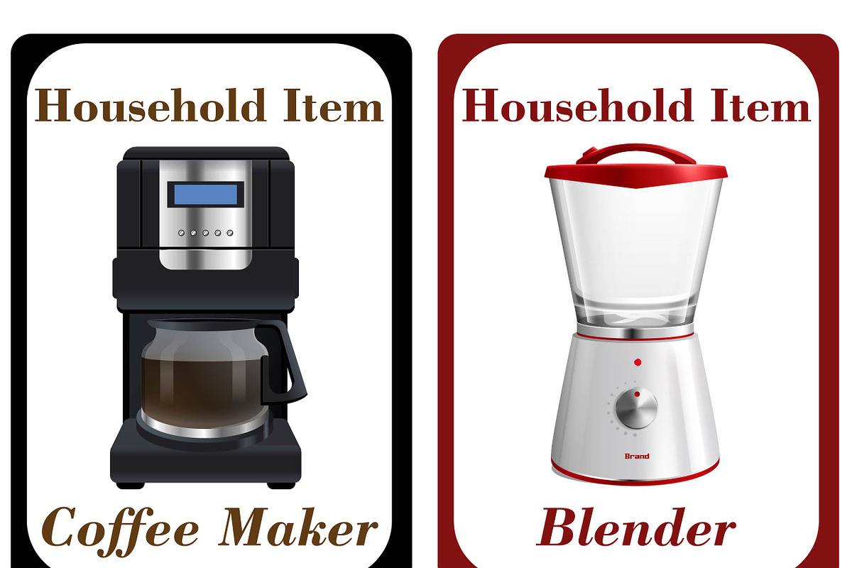 Household Items Flash Cards for Kids, a Card Template by DigitalsDesigns (Photo 3 of 4)