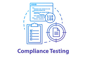 Compliance testing concept icon, an Outline Icon by IMG Visuals