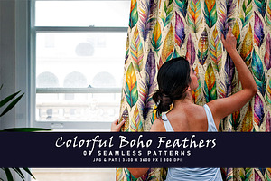 Colorful Boho Feathers