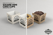 Square Cake Cups Packaging Mockup, a Cups & Container Mockup by INCDesign (Thumbnail 4 of 7)