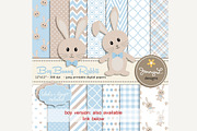 Girl Bunny Rabbit Digital Paper, a Pattern Graphic by JennyL Designs (Thumbnail 5 of 5)