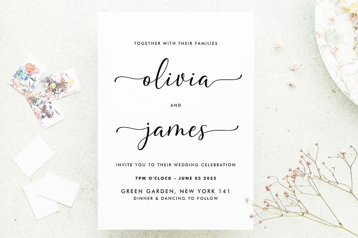 White Heart | Wedding Branding Font, a Script Font by Jimtype Studio (Photo 6 of 10)
