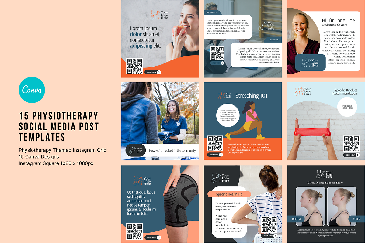 Physiotherapy Social Media, a Social Media Template by Sincerely Media (Photo 1 of 9)