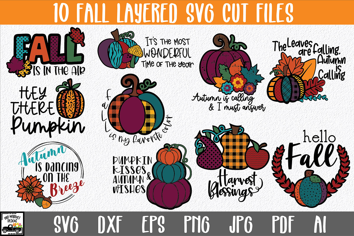 Fall Layered SVG Bundle, an Illustration by OldMarket Designs (Photo 13 of 13)