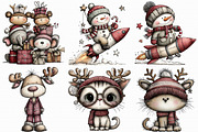 Quirky Christmas Clipart, an Illustration by Libby Wishes (Thumbnail 6 of 8)