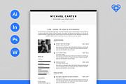 Simple Resume 1, a Resume Template by ikono.me (Thumbnail 1 of 6)