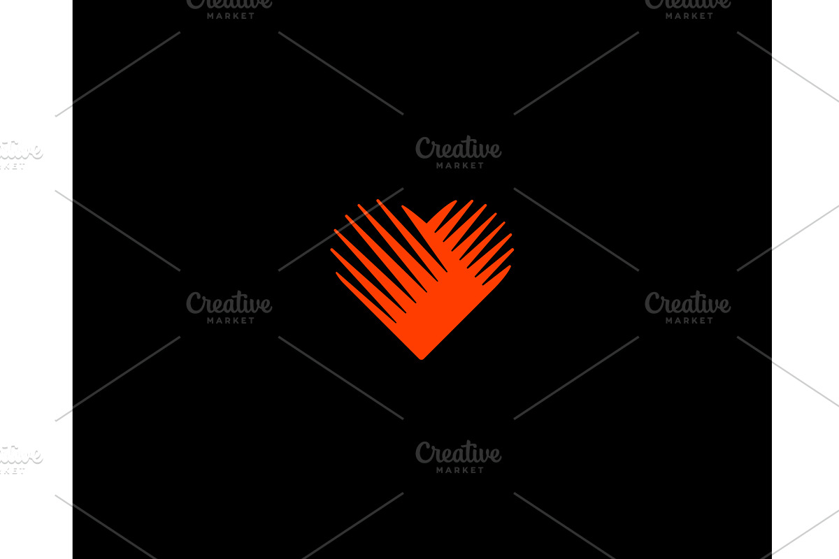 Creative heart minimalistic logotype, an Object Illustration by Bureau