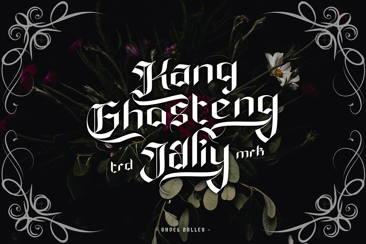 Ghoes Balley Typeface, a Blackletter Font by alit design (Photo 14 of 15)