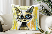Cartoon Cats Ink Drawings, an Animal Illustration by PrintHaven Designs (Thumbnail 8 of 8)