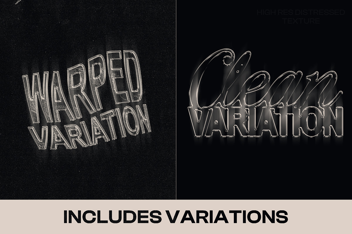 Distressed Metallic Text PSD Effect