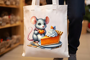 Watercolor Autumn Mouse Clipart, an Illustration by Rose Art (Thumbnail 6 of 7)