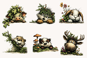Whimsical Peeking Woodland Animals, a Seasonal Illustration by Designworld (Thumbnail 7 of 11)