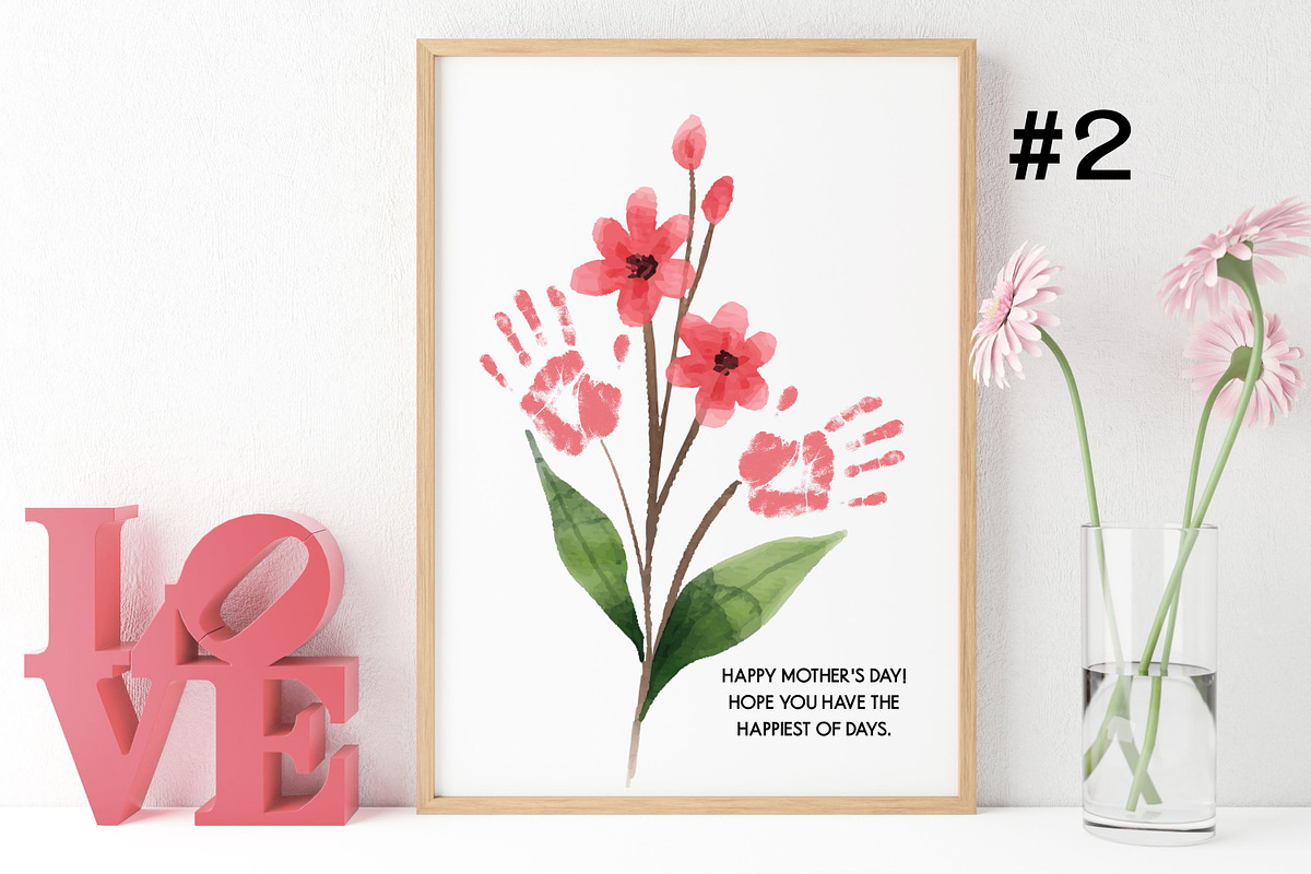 Mother's Day Flower Handprints Arts, a Templates & Theme by Adalin Shop (Photo 4 of 11)