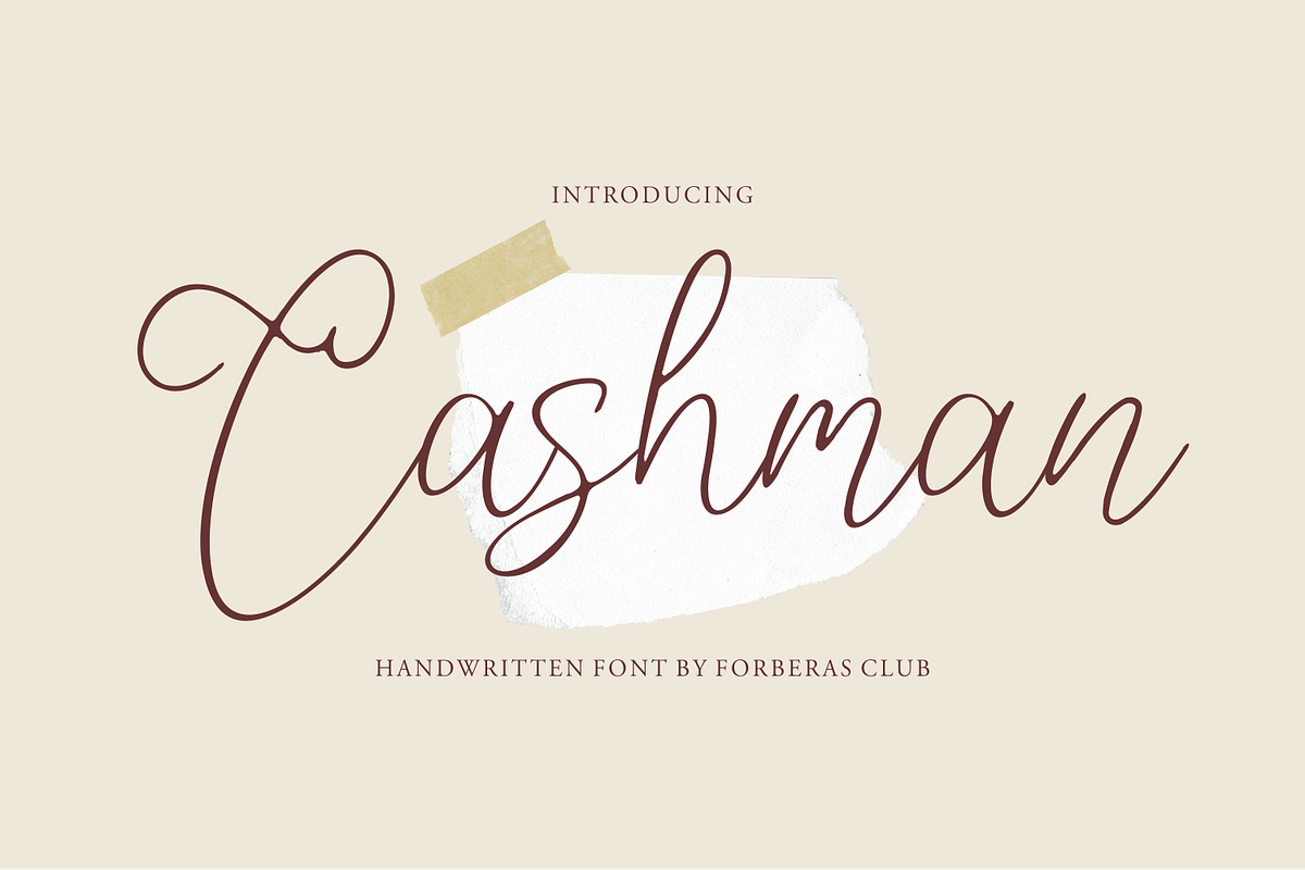 Cashman, a Script Font by Forberas Club (Photo 1 of 7)