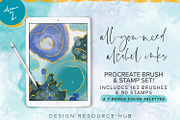 Procreate Alcohol Ink Megapack 2, a Brush Add-On by Design Resource Hub (Thumbnail 1 of 7)