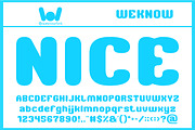 Nice font, a Font by weknow (Thumbnail 1 of 8)