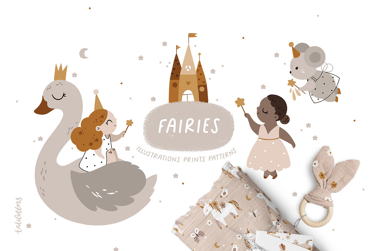 Fairy and Princess Kids collection, an Animal Illustration by tatiletters (Photo 1 of 12)